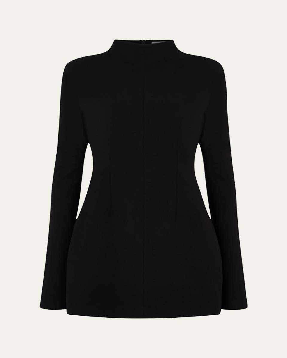 Contoured Turtleneck Mini Dress